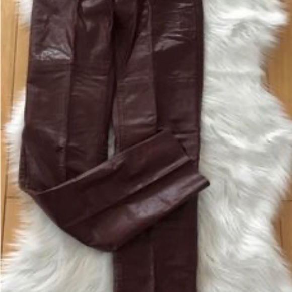 Jonathan Christopher 🇨🇦 Genuine Leather Pants in Copper-Maroon 
Size:6 - Picture 2 of 9